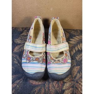 Keen Harvest Floral and Stripes Mary Jane Shoes -Size 8